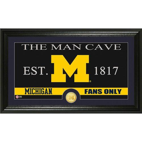 University of Michigan Man Cave" Bronze Coin Panoramic Photo Mint"