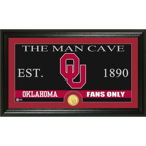 University of Oklahoma Man Cave" Bronze Coin Panoramic Photo Mint"