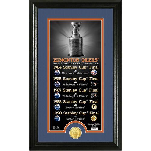 Edmonton Oilers Legacy" Supreme Bronze Coin Panoramic Photo Mint"