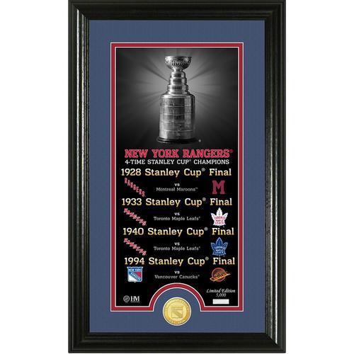 New York Rangers Legacy" Supreme Bronze Coin Panoramic Photo Mint"