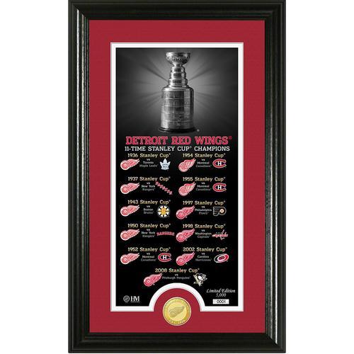 Detroit Red Wings Legacy" Supreme Bronze Coin Panoramic Photo Mint"