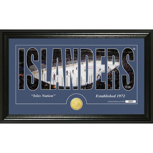 New York Islanders Silhouette" Bronze Coin Panoramic Photo Mint"