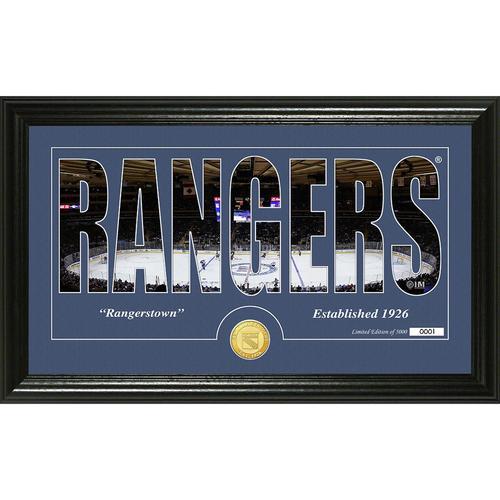 New York Rangers Silhouette" Bronze Coin Panoramic Photo Mint"