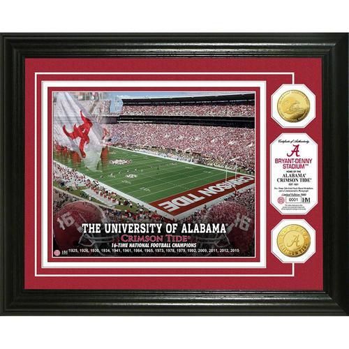 University of Alabama 16-time Football National Champions Gold Coin Photo Mint