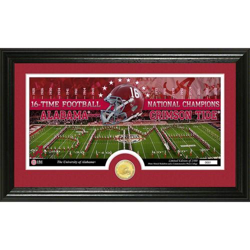 University of Alabama 16-time Football  National Champions Bronze Coin Pano Photo Mint