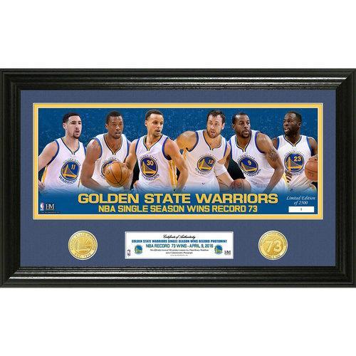 Golden State Warriors 73 Win Record Team Force Pano Photo Mint