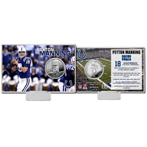 Peyton Manning Colts Career" Silver Coin Card"