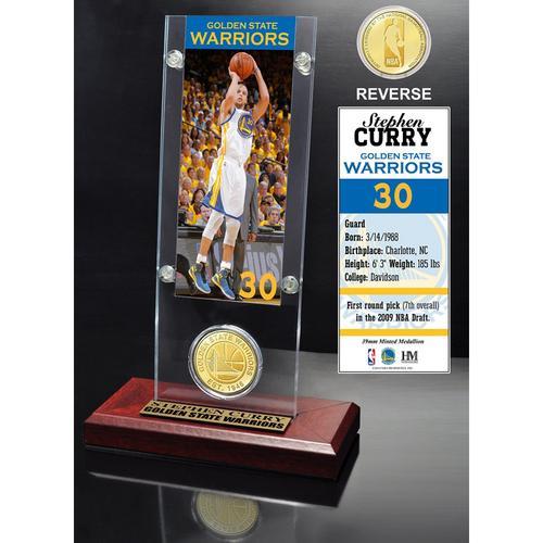 Stephan Curry Ticket &amp; Bronze Coin Acrylic Desk Top