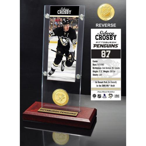 Sidney Crosby Ticket &amp; Bronze Coin Acrylic Desk Top