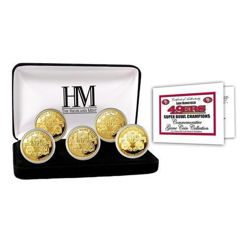 San Francisco 49ers 5-time Super Bowl Champions Gold Game Coin Set