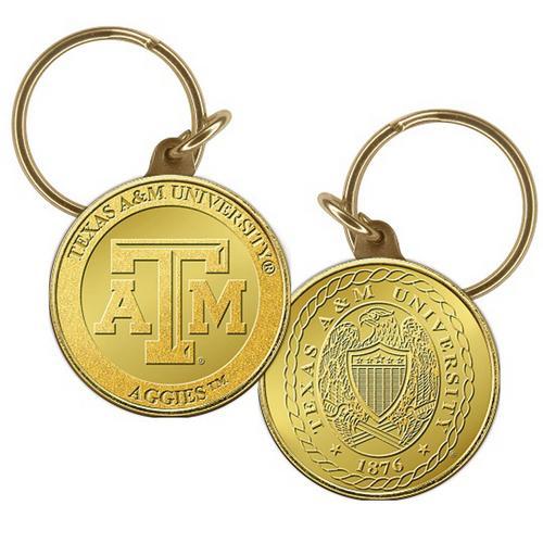 Texas A&amp;M University Bronze Coin Keychain