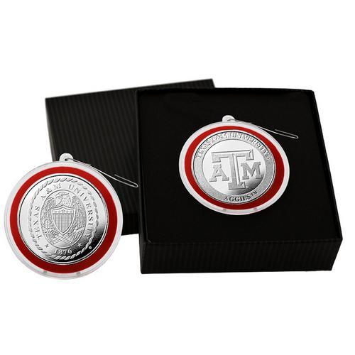 Texas A&amp;M Universitysilver Coin Ornament