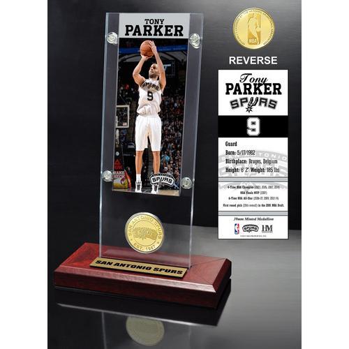 Tony Parker Ticket &amp; Bronze Coin Desktop Acrylic