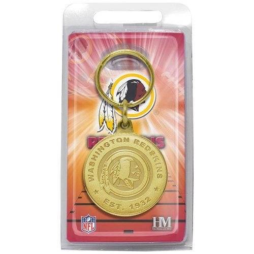 Washington Redskins Bronze Bullion Keychain