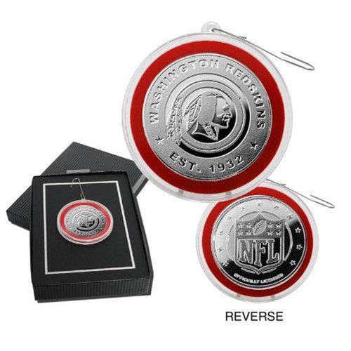 Washington Redskins Silver Coin Ornament