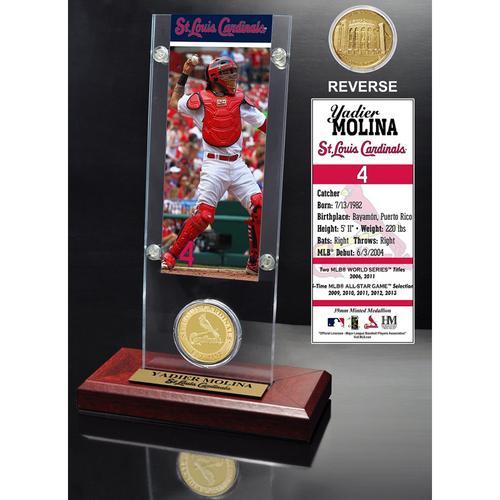 Yadier Molina Ticket &amp; Minted Coin Acrylic Desk Top