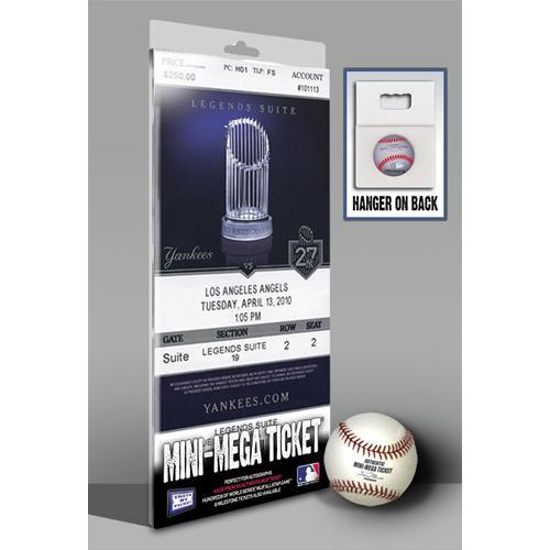 Yankees 2010 Opening Day / Banner Raising Mini-Mega Ticket - New York Yankees